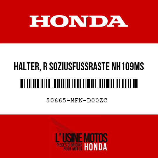 image de 50665-MFN-D00ZC HALTER, R SOZIUSFUSSRASTE NH109MS