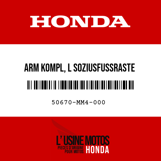 image de 50670-MM4-000 ARM KOMPL, L SOZIUSFUSSRASTE