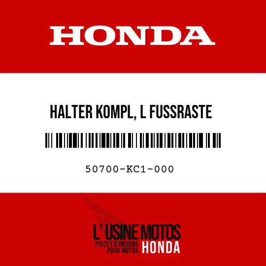 image de 50700-KC1-000 HALTER KOMPL, L FUSSRASTE