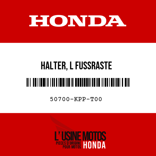 image de 50700-KPP-T00 HALTER, L FUSSRASTE