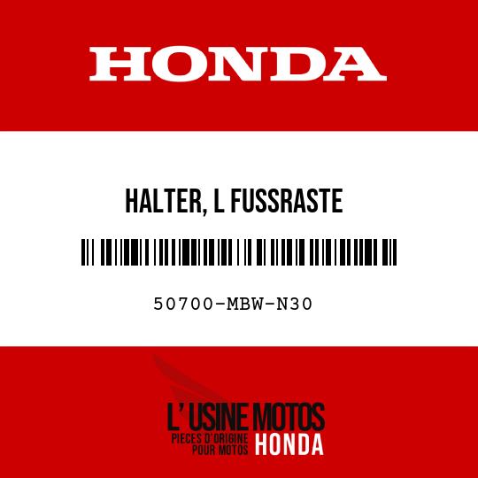 image de 50700-MBW-N30 HALTER, L FUSSRASTE