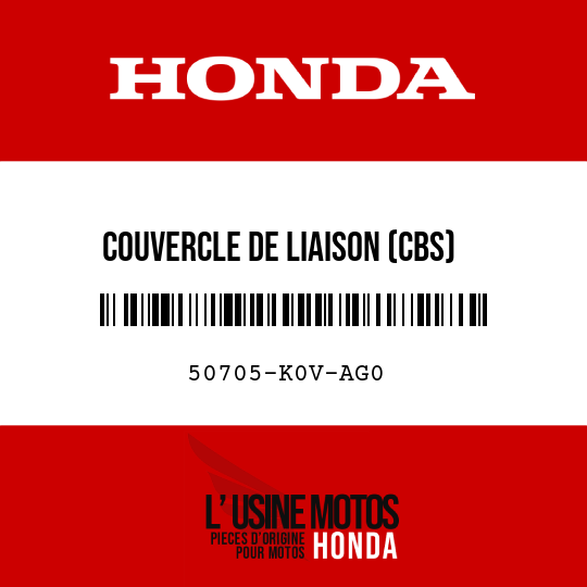 image de 50705-K0V-AG0 COUVERCLE DE LIAISON (CBS)