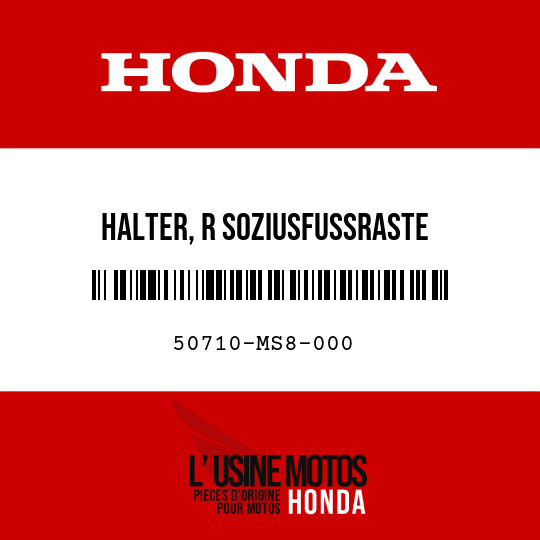image de 50710-MS8-000 HALTER, R SOZIUSFUSSRASTE