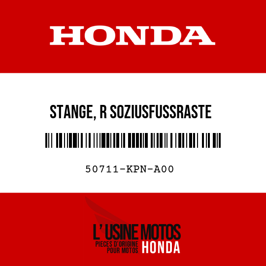 image de 50711-KPN-A00 STANGE, R SOZIUSFUSSRASTE