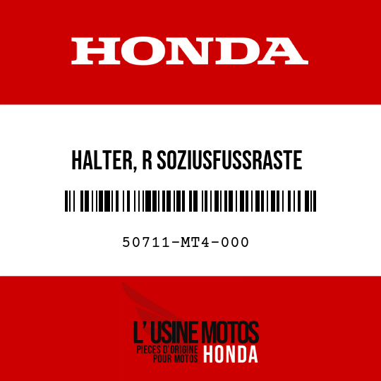 image de 50711-MT4-000 HALTER, R SOZIUSFUSSRASTE