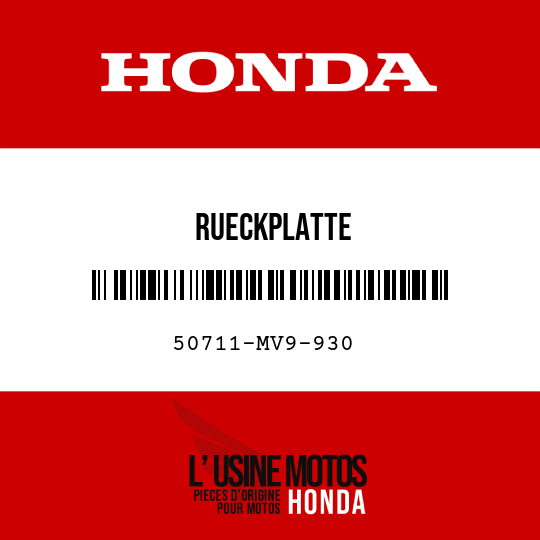 image de 50711-MV9-930 RUECKPLATTE