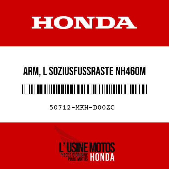 image de 50712-MKH-D00ZC ARM, L SOZIUSFUSSRASTE NH460M (NH460M OMEGA, SILBER-METALLIC)