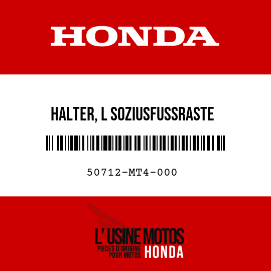 image de 50712-MT4-000 HALTER, L SOZIUSFUSSRASTE