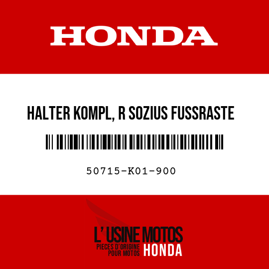 image de 50715-K01-900 HALTER KOMPL, R SOZIUS FUSSRASTE