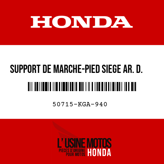 image de 50715-KGA-940 SUPPORT DE MARCHE-PIED SIEGE AR. D.
