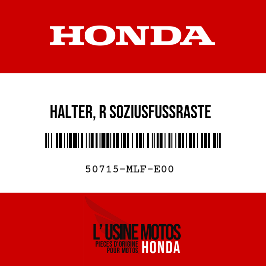image de 50715-MLF-E00 HALTER, R SOZIUSFUSSRASTE