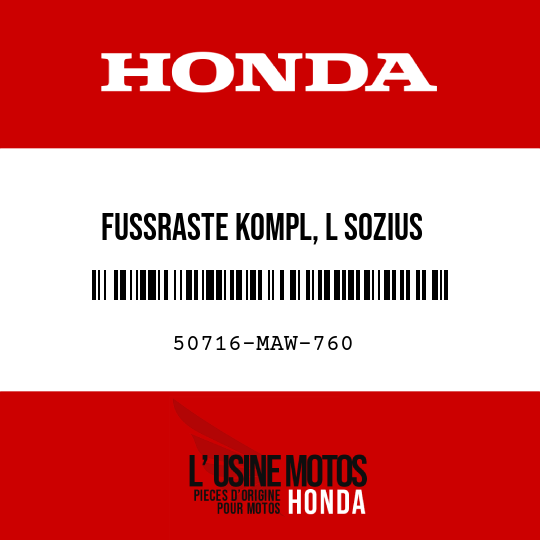 image de 50716-MAW-760 FUSSRASTE KOMPL, L SOZIUS