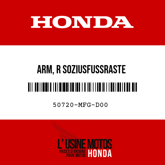 image de 50720-MFG-D00 ARM, R SOZIUSFUSSRASTE