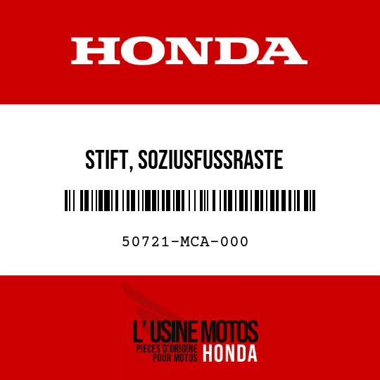image de 50721-MCA-000 STIFT, SOZIUSFUSSRASTE