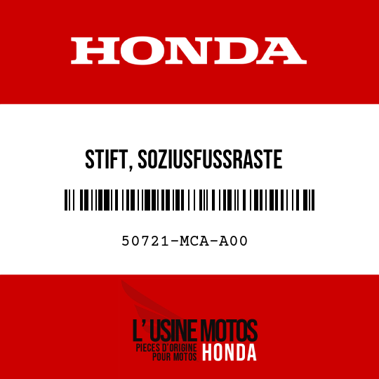 image de 50721-MCA-A00 STIFT, SOZIUSFUSSRASTE