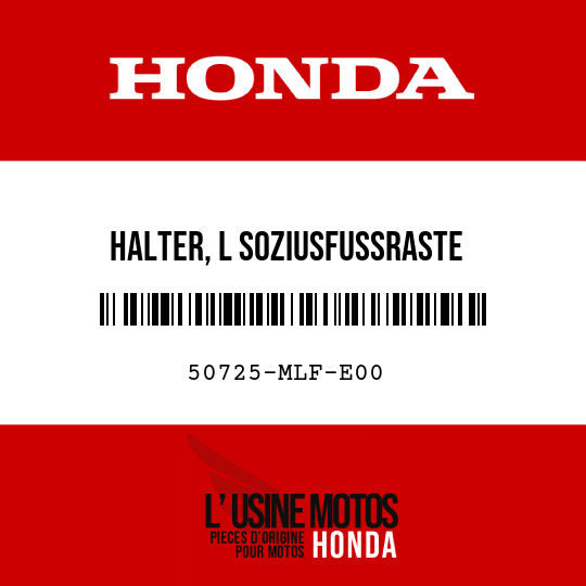 image de 50725-MLF-E00 HALTER, L SOZIUSFUSSRASTE