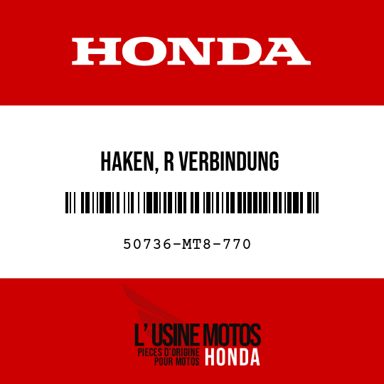 image de 50736-MT8-770 HAKEN, R VERBINDUNG ABDECKUNGBEFESTIGUNG
