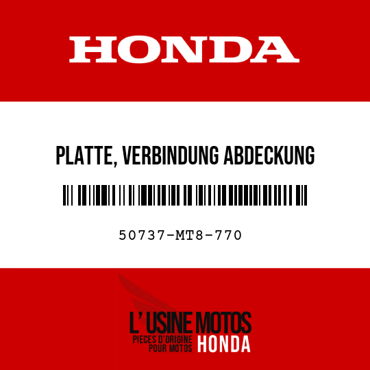 image de 50737-MT8-770 PLATTE, VERBINDUNG ABDECKUNG