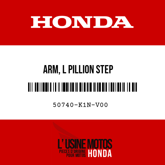 image de 50740-K1N-V00 ARM, L PILLION STEP