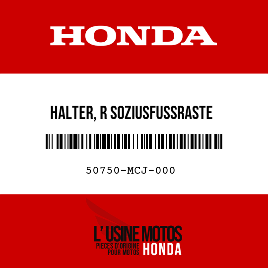 image de 50750-MCJ-000 HALTER, R SOZIUSFUSSRASTE