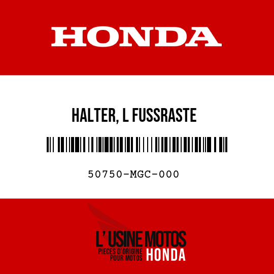 image de 50750-MGC-000 HALTER, L FUSSRASTE