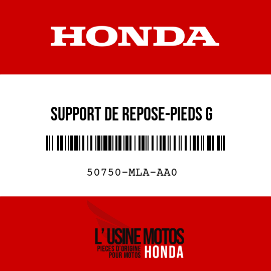 image de 50750-MLA-AA0 SUPPORT DE REPOSE-PIEDS G