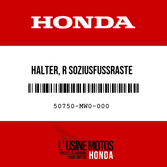 image de 50750-MW0-000 HALTER, R SOZIUSFUSSRASTE