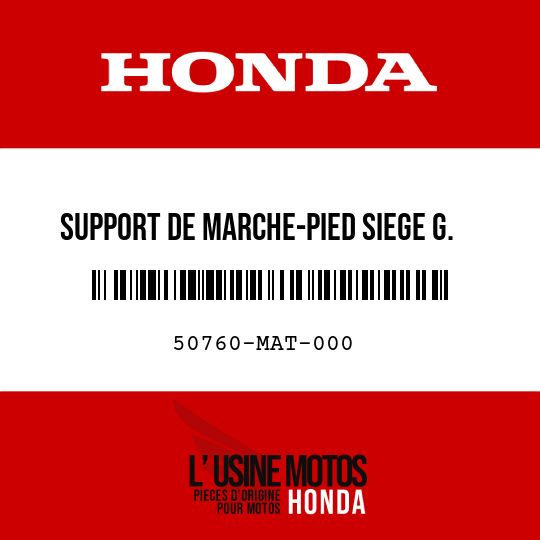 image de 50760-MAT-000 SUPPORT DE MARCHE-PIED SIEGE G.