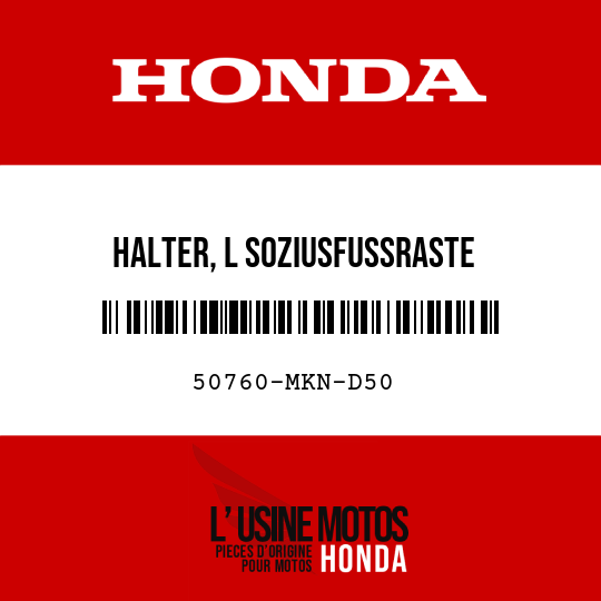 image de 50760-MKN-D50 HALTER, L SOZIUSFUSSRASTE