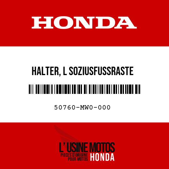 image de 50760-MW0-000 HALTER, L SOZIUSFUSSRASTE