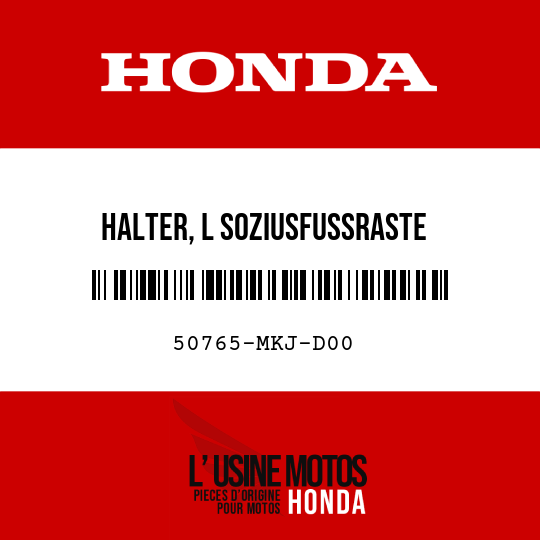 image de 50765-MKJ-D00 HALTER, L SOZIUSFUSSRASTE