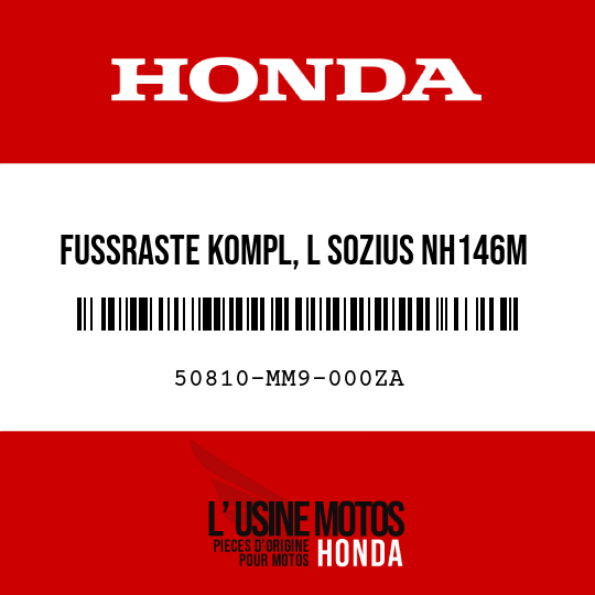 image de 50810-MM9-000ZA FUSSRASTE KOMPL, L SOZIUS NH146M 