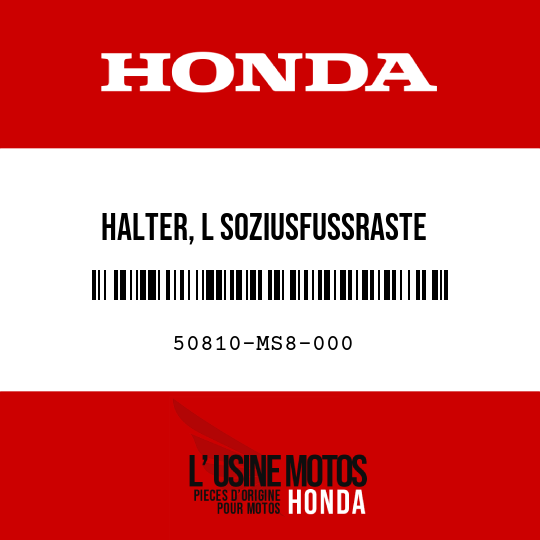 image de 50810-MS8-000 HALTER, L SOZIUSFUSSRASTE