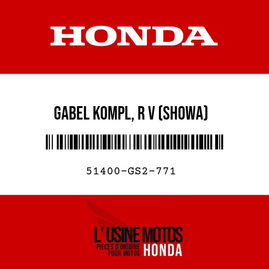 image de 51400-GS2-771 GABEL KOMPL, R V (SHOWA)