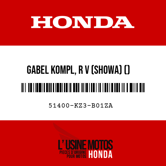 image de 51400-KZ3-B01ZA GABEL KOMPL, R V (SHOWA) () TNATURAL 