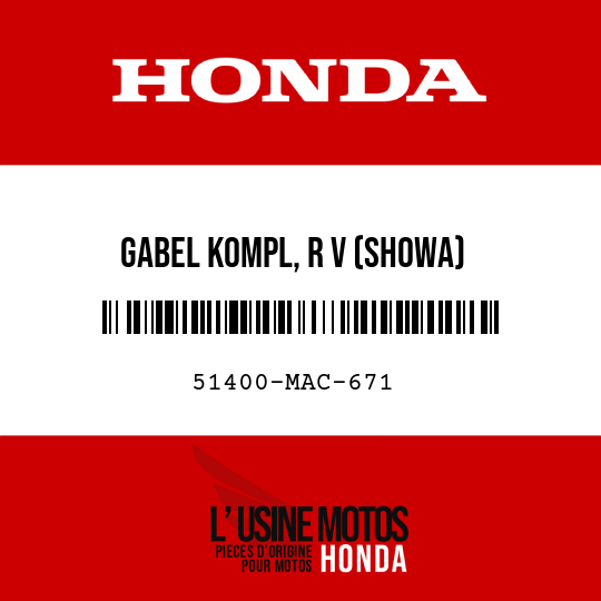 image de 51400-MAC-671 GABEL KOMPL, R V (SHOWA)
