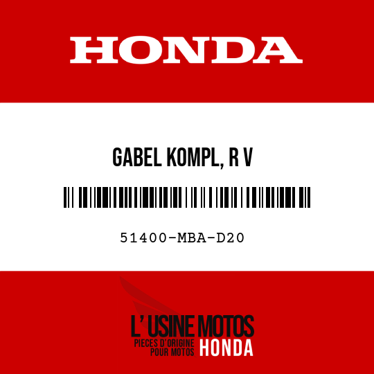 image de 51400-MBA-D20 GABEL KOMPL, R V