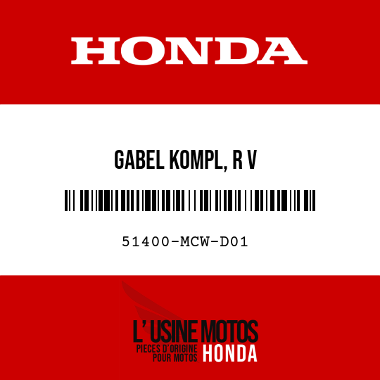 image de 51400-MCW-D01 GABEL KOMPL, R V