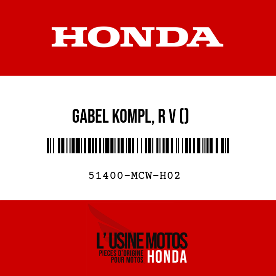 image de 51400-MCW-H02 GABEL KOMPL, R V ()