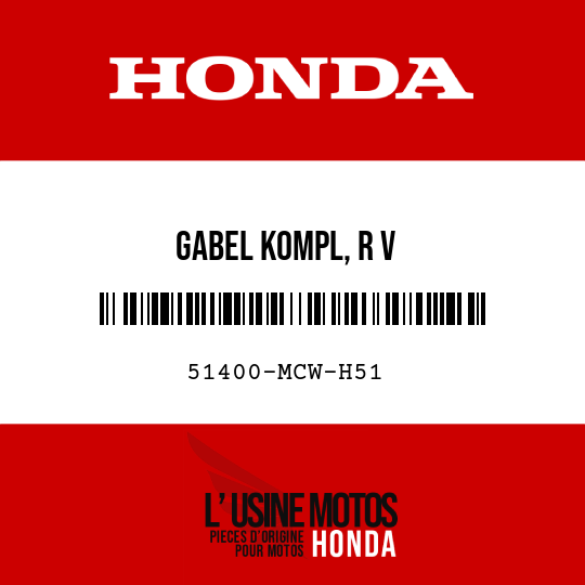 image de 51400-MCW-H51 GABEL KOMPL, R V