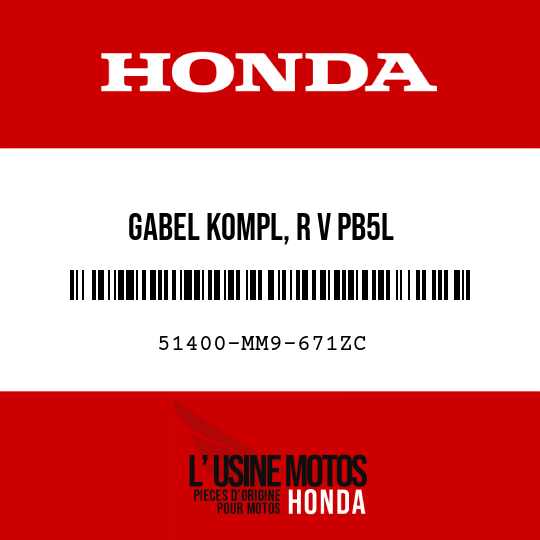 image de 51400-MM9-671ZC GABEL KOMPL, R V PB5L 