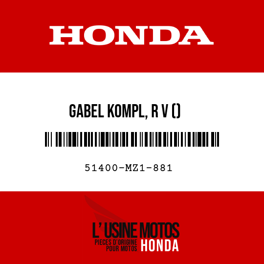 image de 51400-MZ1-881 GABEL KOMPL, R V ()