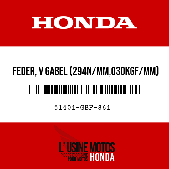 image de 51401-GBF-861 FEDER, V GABEL (294N/MM,030KGF/MM)