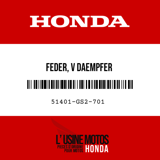 image de 51401-GS2-701 FEDER, V DAEMPFER (285N/MM,0285KGF/MM)