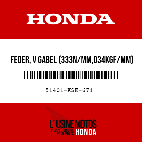 image de 51401-KSE-671 FEDER, V GABEL (333N/MM,034KGF/MM)