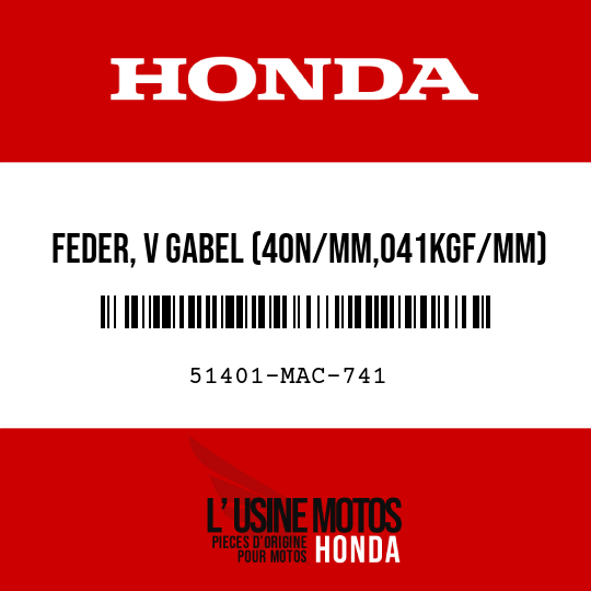 image de 51401-MAC-741 FEDER, V GABEL (40N/MM,041KGF/MM)