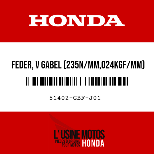 image de 51402-GBF-J01 FEDER, V GABEL (235N/MM,024KGF/MM)