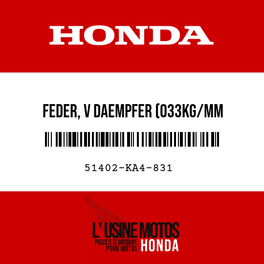 image de 51402-KA4-831 FEDER, V DAEMPFER (033KG/MM 2GROOVES)