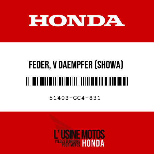 image de 51403-GC4-831 FEDER, V DAEMPFER (SHOWA) (275N/MM,028KGF/MM 6GROOVES)