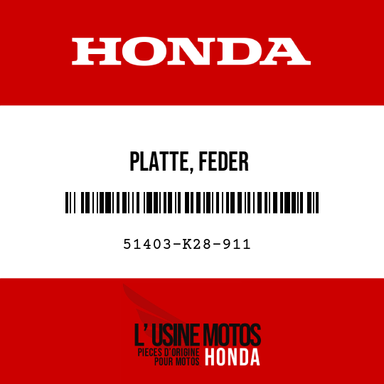 image de 51403-K28-911 PLATTE, FEDER